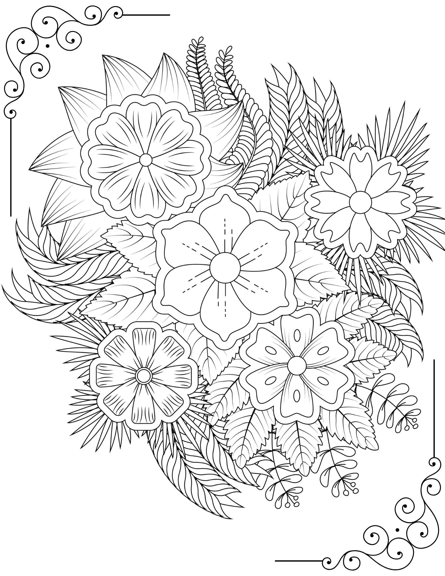 Ink Tracing Flowers: Vintage Explorer's Flower Coloring Book - Follow the  White Lines to Reveal Exotic Botanical Flowers. A Fresh and New Concept   for Stress Relief, Ideal for Adult Relaxation by