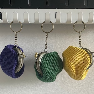 Gehäkeltes Portemonnaie schlüsselanhänger Geldbörse Geschenk Vintage keychain key rings Crochet Coin Purse Kiss Closure Münztasche Tasche