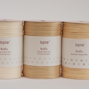 Ispie Bast, Viskose-Bast, Raffia Garn, Bastband, Naturhäkelgarn, Naturgarn, pflanzliche Garn, Bast für Tasche