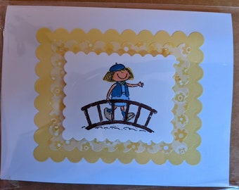 Girl Scout Daisy bridging ceremony  homemade card