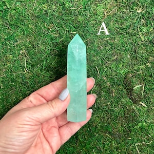 Natural green fluorite tower-choose your own