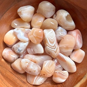 Natural apricot agate tumble