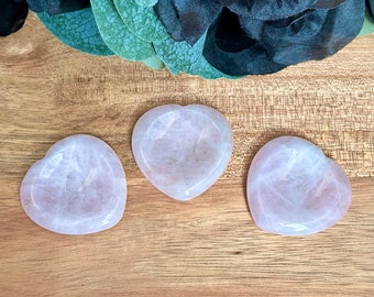 Rose quartz worry stone, Natural rose quartz crystal, heart worry stone. rose quartz heart stone, crystal decor, crystal home decor
