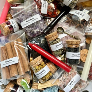 Witch mix confetti, Herb confetti, Crystal confetti, Mystery crystal confetti, Crystal scoop, Witch scoop, Confetti scoop, Herb scoop