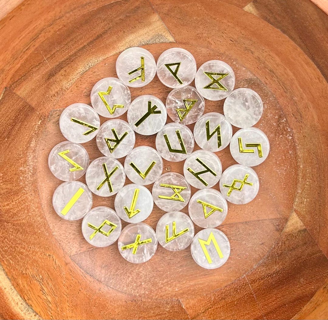 Natural Rune Shell Natural Gemstone Runes, Quartz Runes, Tigers Eye Runes, Sodalite Runes ...