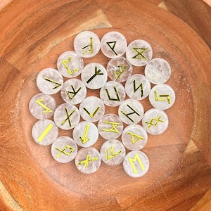 Natural gemstone runes, Quartz runes, Tigers eye runes, Sodalite runes, Aventurine runes