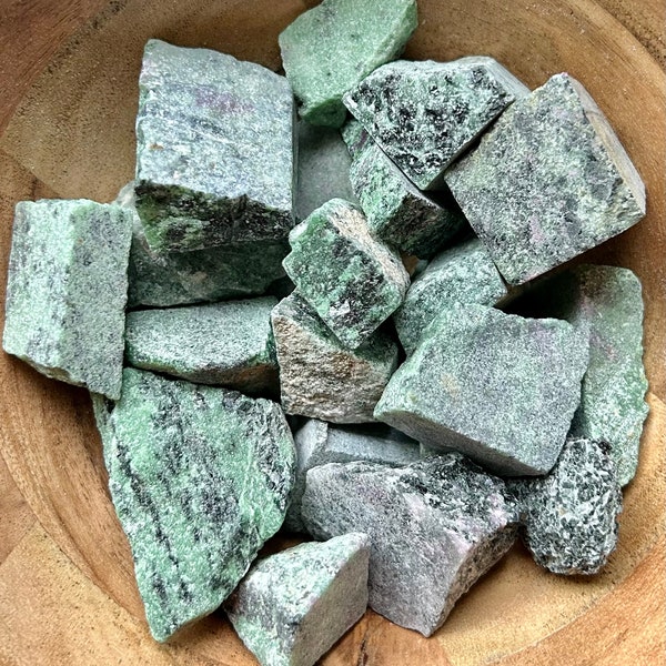 Natural raw ruby zoisite