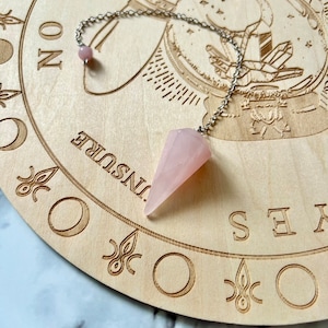 Rose quartz pendulum