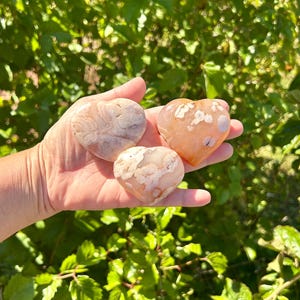 Natural flower agate heart-choose your own