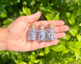 Natural grape agate in vial