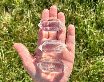 Natural clear quartz double terminated point