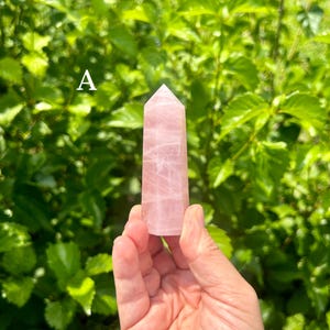Natural rose quartz crystal tower (Choose your own)