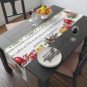 Table Runner, Thanksgiving, Christmas, Fall Table Runner, Fruits of the Spirit,