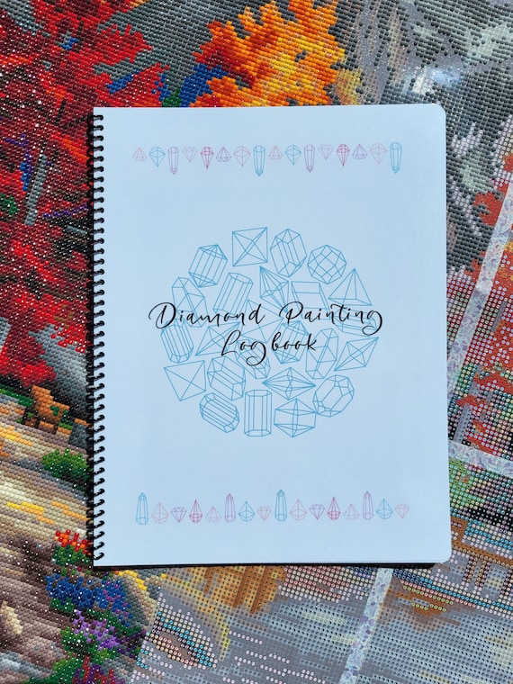 Diamond Painting Logbook Spiral Bound Journal. 50 Entries. Cute Diamond  Painting Tracker 