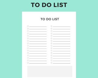 TO DO LIST with checkboxes and notes section!