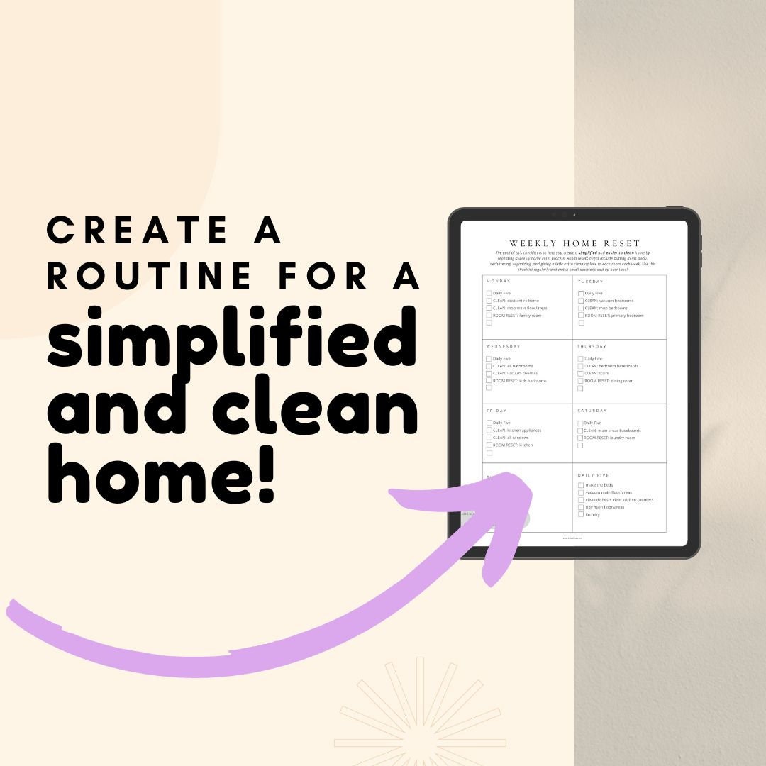 Weekly Declutter WEEKLY Cleaning Checklist to Declutter, Organize, and Clean Your Home ...