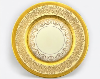 Heinrich and Company Gold Gilt 11&quot; Dinner Plate - Edgerton