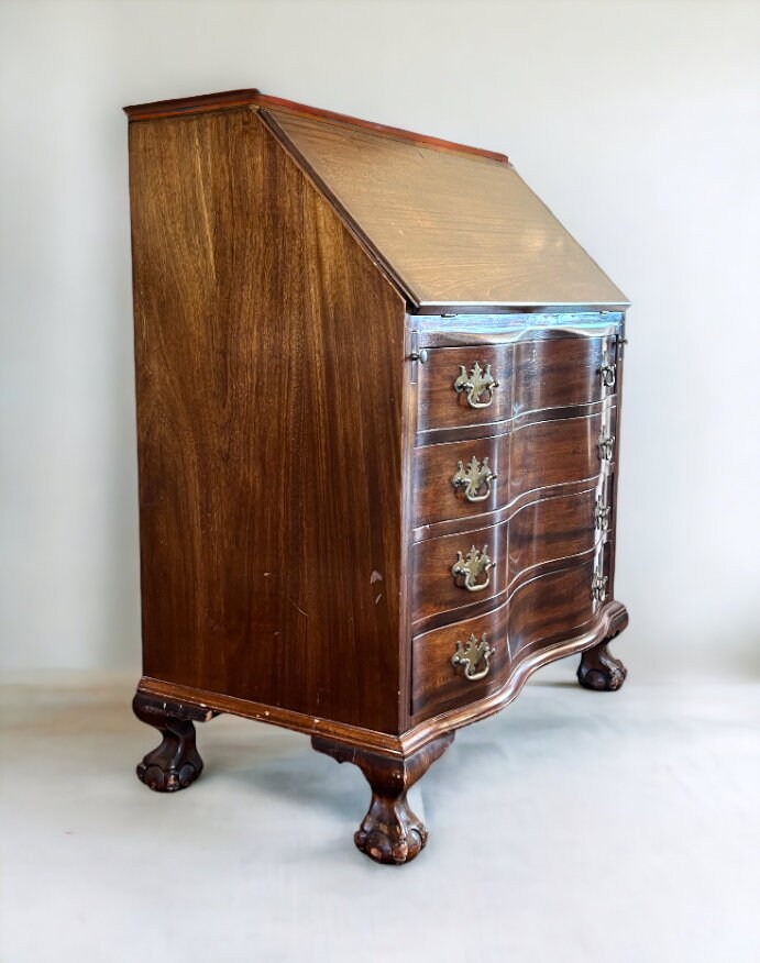 Governor Winthrop Secretary Desk by Flints Fine Furniture Mahogany 1940 Etsy