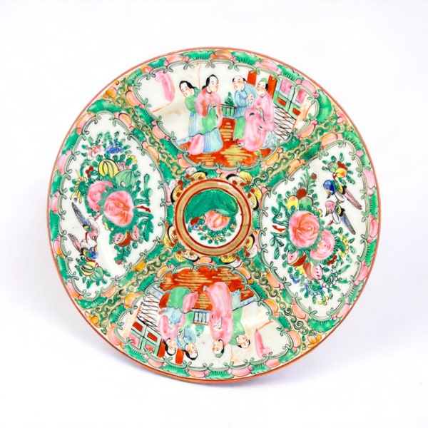 Antique Rose Medallion Chinese Export Plate