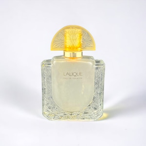 Vintage Lalique Eau De Toilette Flasche Orange Top, Parfümflasche, 75ml Made in France (leer)