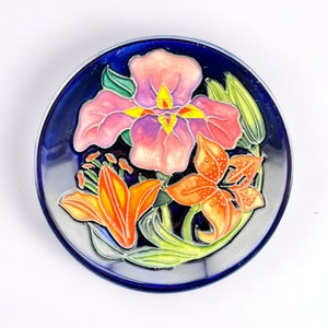 Moorcroft &quot;Tigris&quot; Small Blue Plate / Coaster