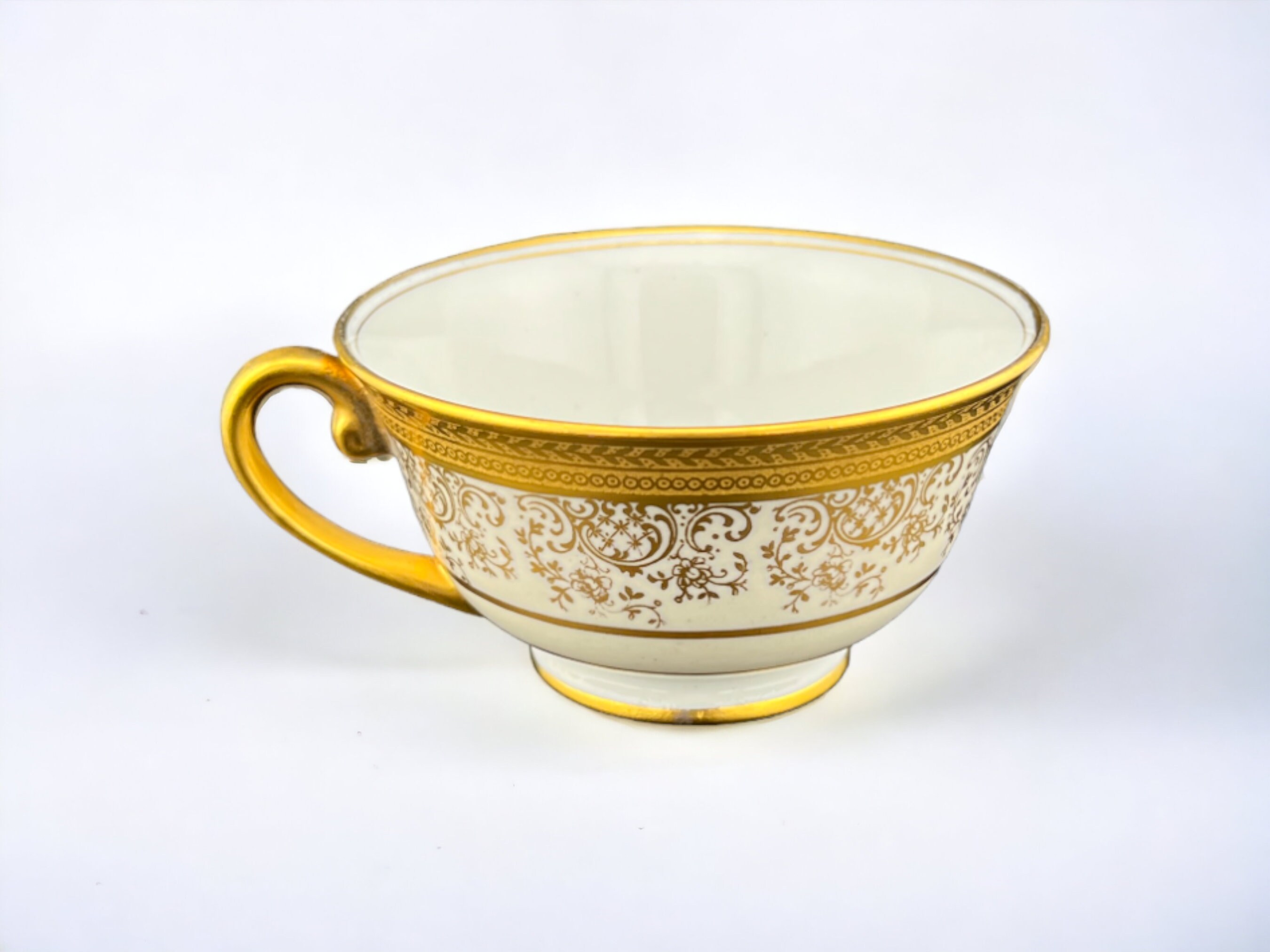 Very Rare Hutschenreuther Selb. & Osborne USA Gold Gilt Coffee Tea Cup - 4" x 2 1/4"