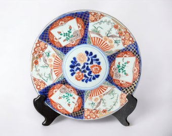 Meiji-Zeitraum handbemalte 13,5 "japanische Imari Platte