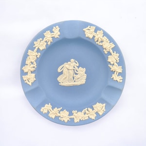 Vintage Small Blue Wedgwood Jasperware Ashtray