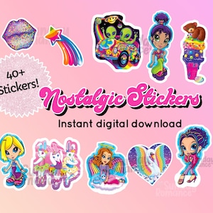 40+ Lisa Frank Inspired STICKERS