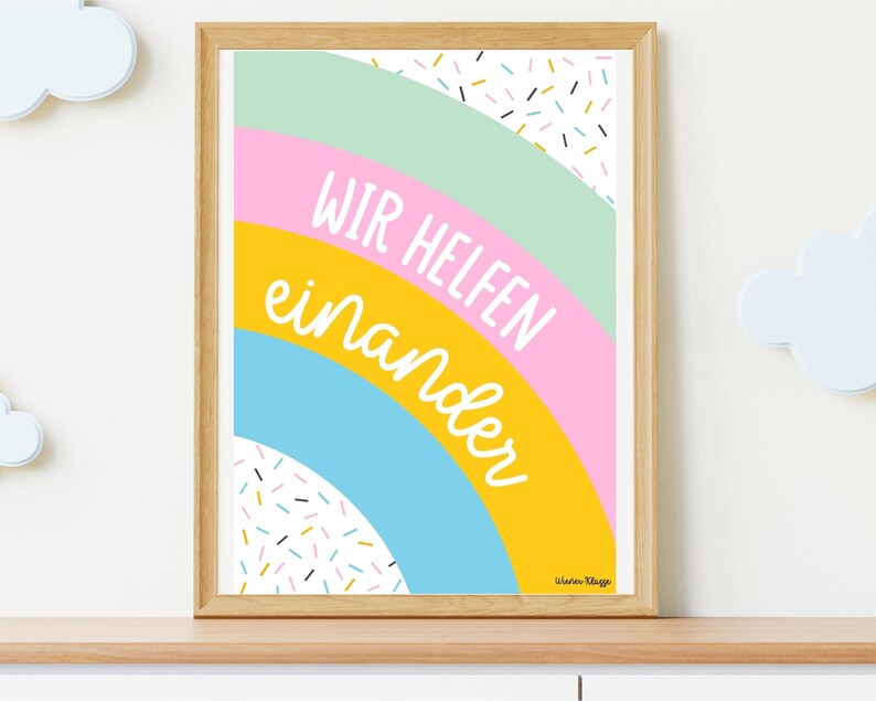 Wandbilder Mit Positiven Sprüchen - 6er Set Motivationsposter 20x25cm