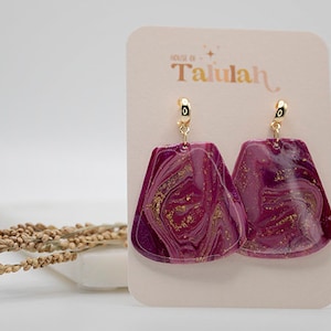 Polymer Clay Earrings | Purple Earrings | Handmade Earrings
