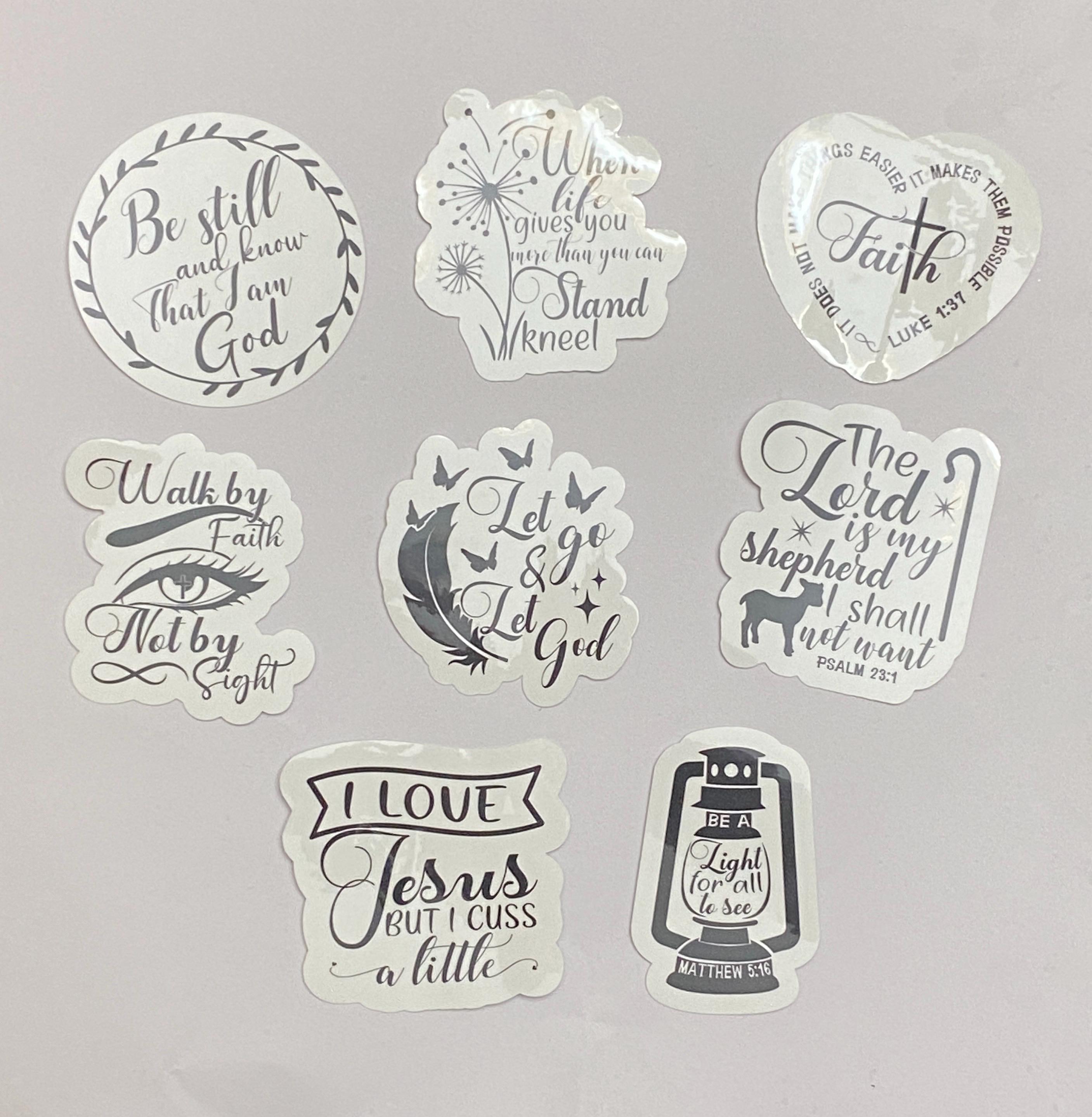 Inspirational and Bible Verse Sticker Bundle Pack, Vinyl Stickers ...