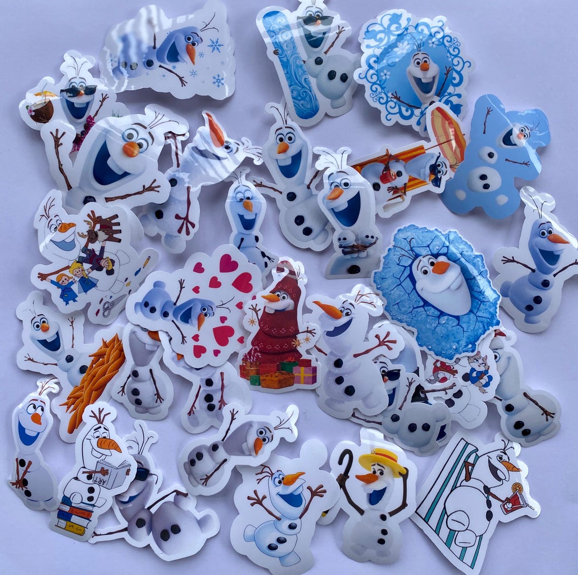 OLAF Inspired Sticker Bundle Pack, Vinyl Stickers, Frozen Sticker Pack ...