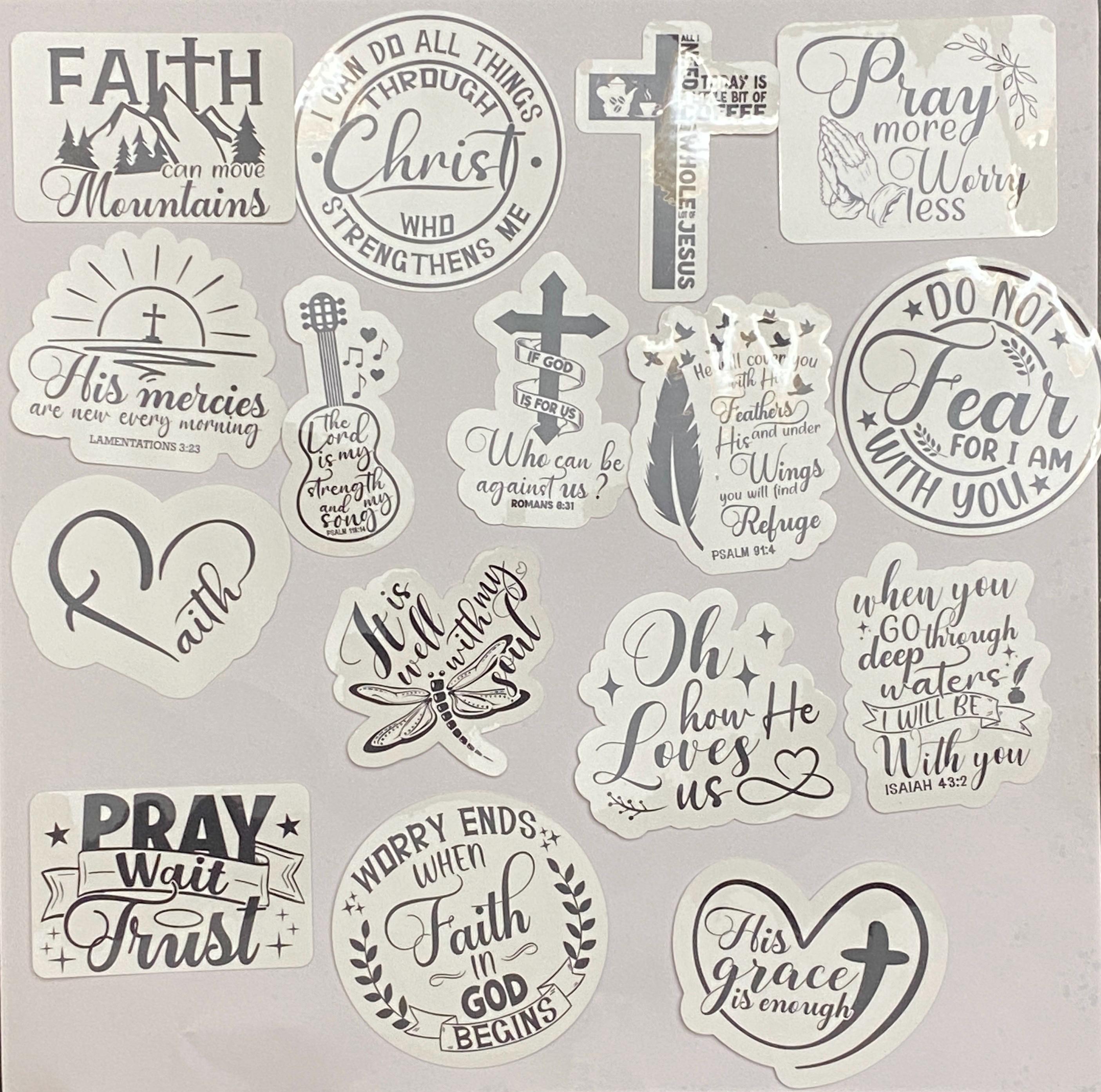 Inspirational and Bible Verse Sticker Bundle Pack, Vinyl Stickers ...