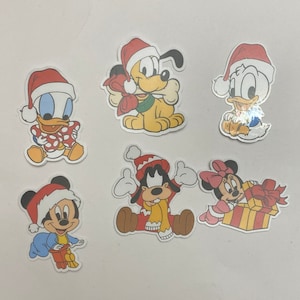 BABY MICKEY MOUSE And Friends Inspired Christmas Stickers Set, Vinyl Stickers, Mickey Mouse, Disney Stickers