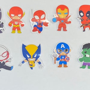 Pegatinas de superhéroes de Marvel de Disney para niños, juego de