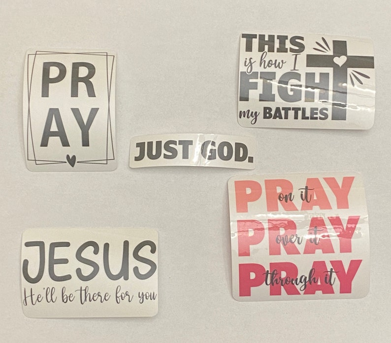 Inspirational and Christian Faith Sticker Pack, Vinyl Stickers ...