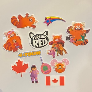 TURNING RED Inspired Sticker Set, Vinyl Stickers