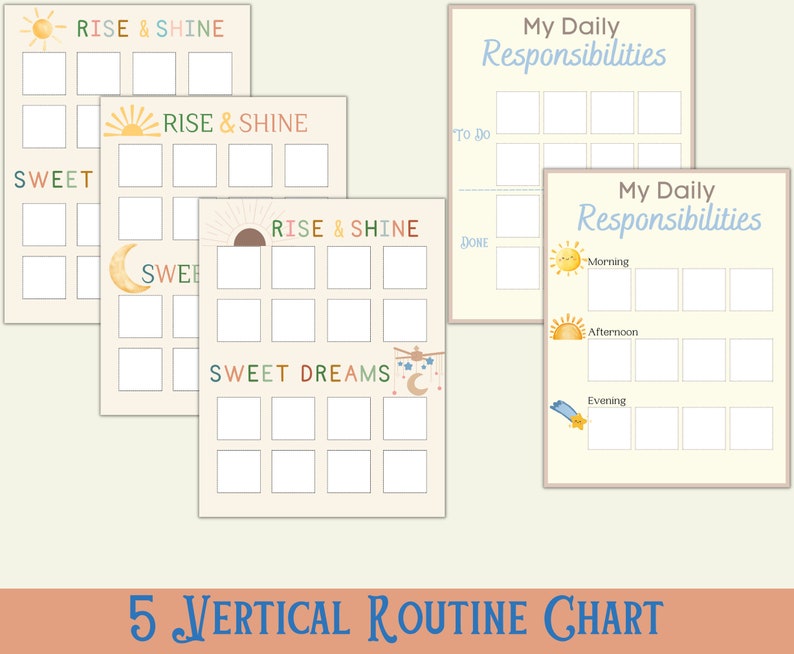 Printable Routine Cards Visual Schedule Toddler Daily - Etsy