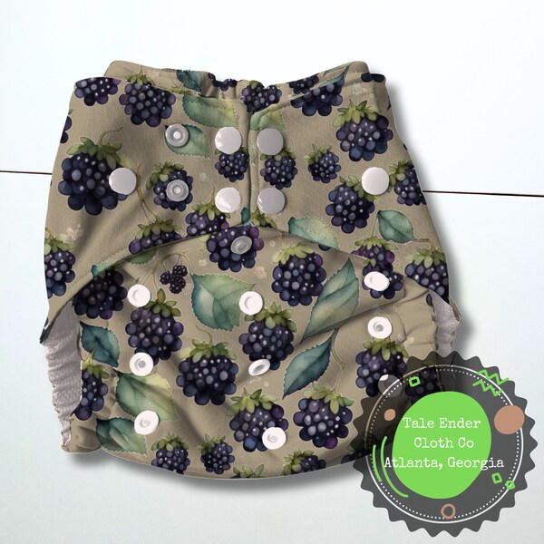 Minky Soft Blackberry Sage Cottage Core OS Cloth Diaper Cover Adjustable Washable Wipeable Reusable For Flats Inserts Preflat Prefold Fitted