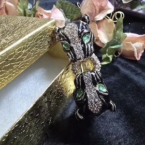Ciner Panther Bracelet - Etsy
