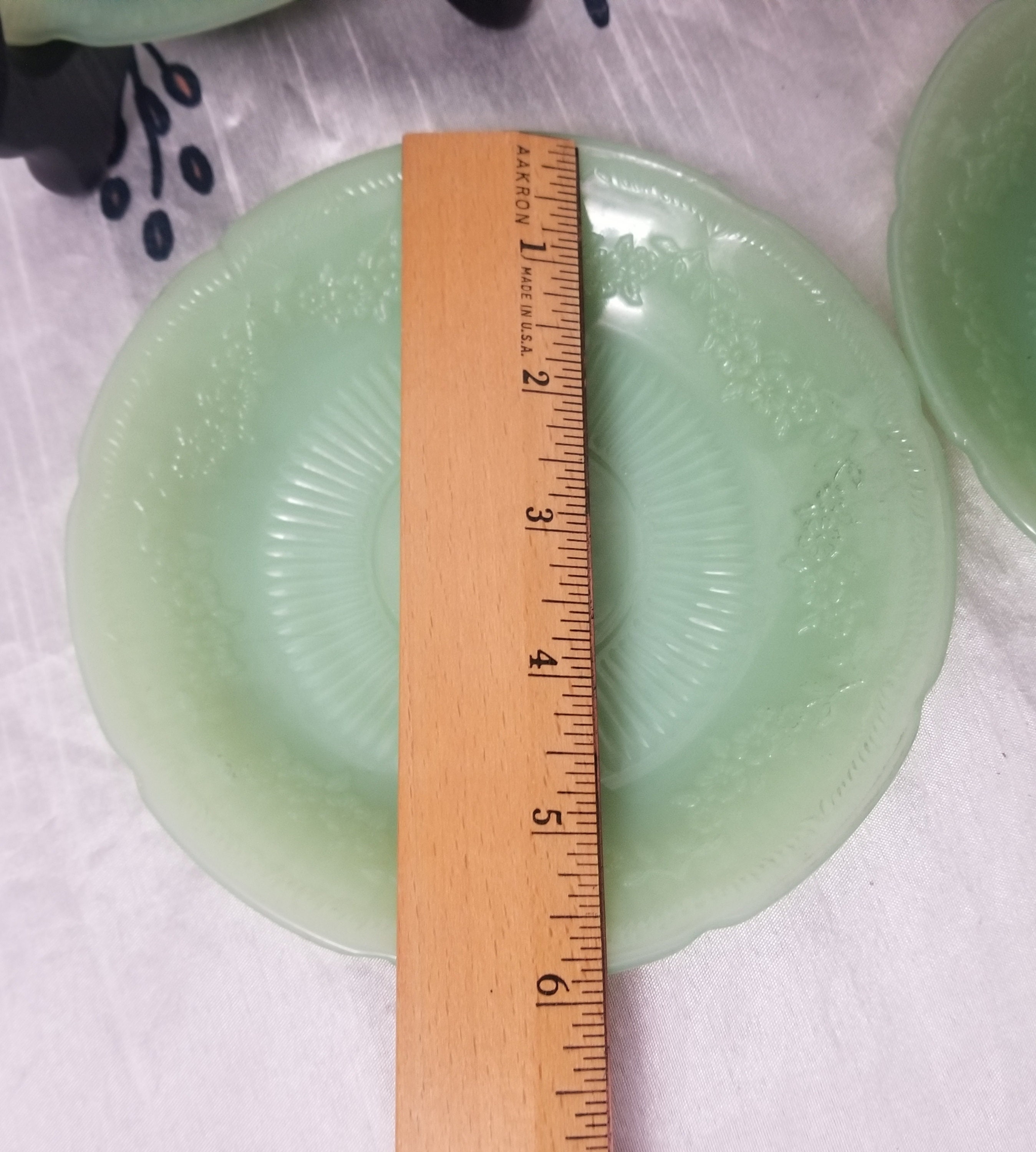 Fire King Alice Jadeite Sets Teacup and Saucers 2 Cups 4 Etsy