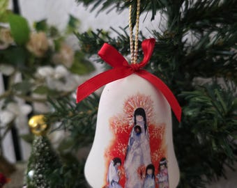 Vintage Ceramic Pottery Ted DeGrazia Holiday Ornament,  1999