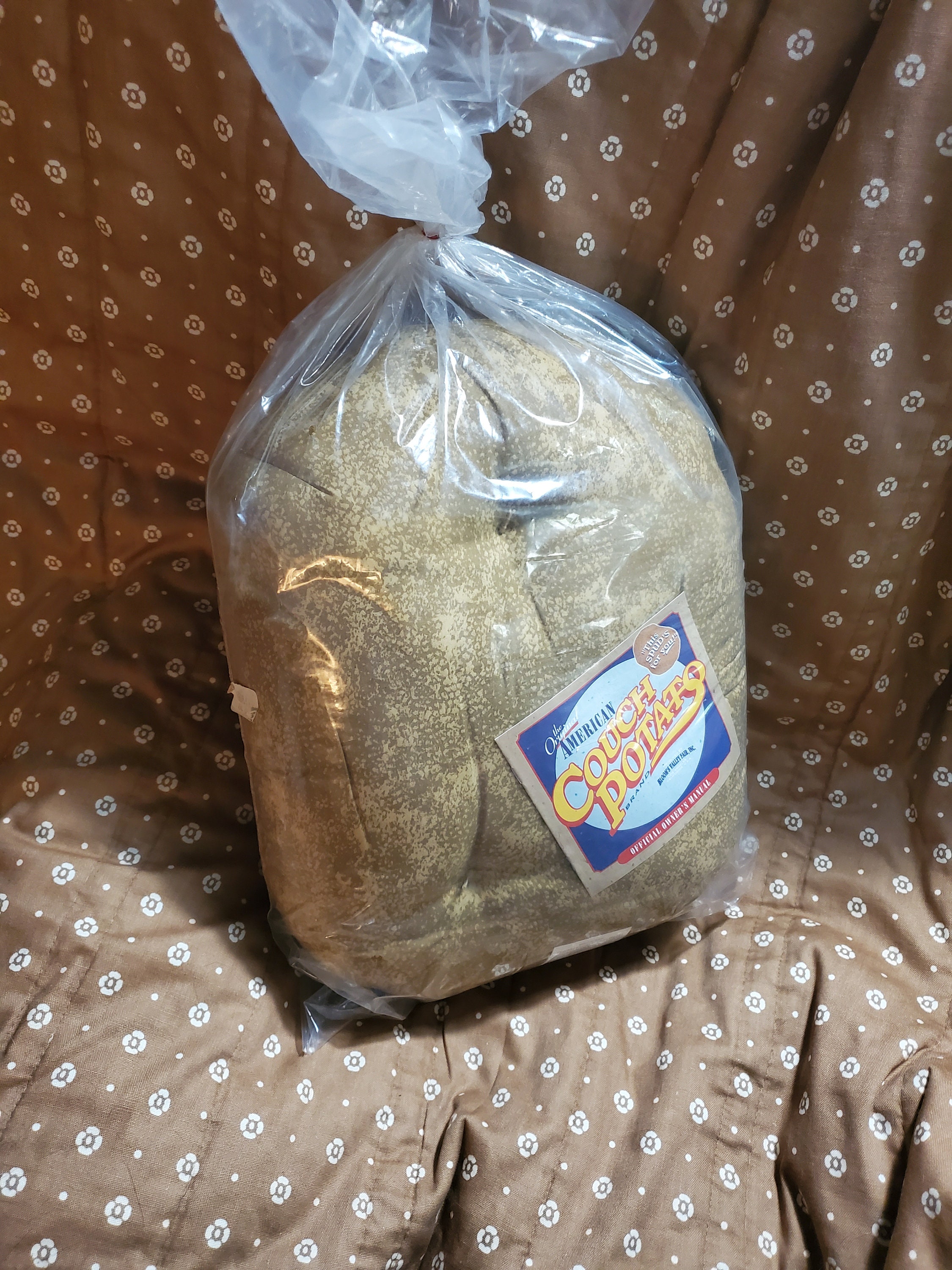 Couch Potato Vintage Original Spud Couch Potato Pillow, Whimsical