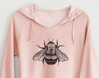 Rusty-Patched Bumble Bee Sweatshirt - Hoodie, Nature Inspired, Hand Drawn, Save the Bees, Native Bee