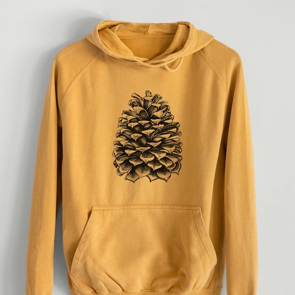 Jeffrey Pine Cone Vintage 100% Cotton Hoodie Sweatshirt - Earth Day, Outdoor Shirt, Nature Inspired, Pine Tree Shirt