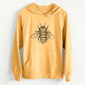 Honey Bee Loopback Terry Hooded Sweatshirt Lightweight Slim - Etsy