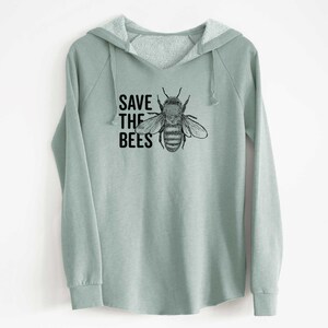 Save the Honey Bees Sweatshirt - Hoodie, Nature Inspired, Hand Drawn, Save the Bees
