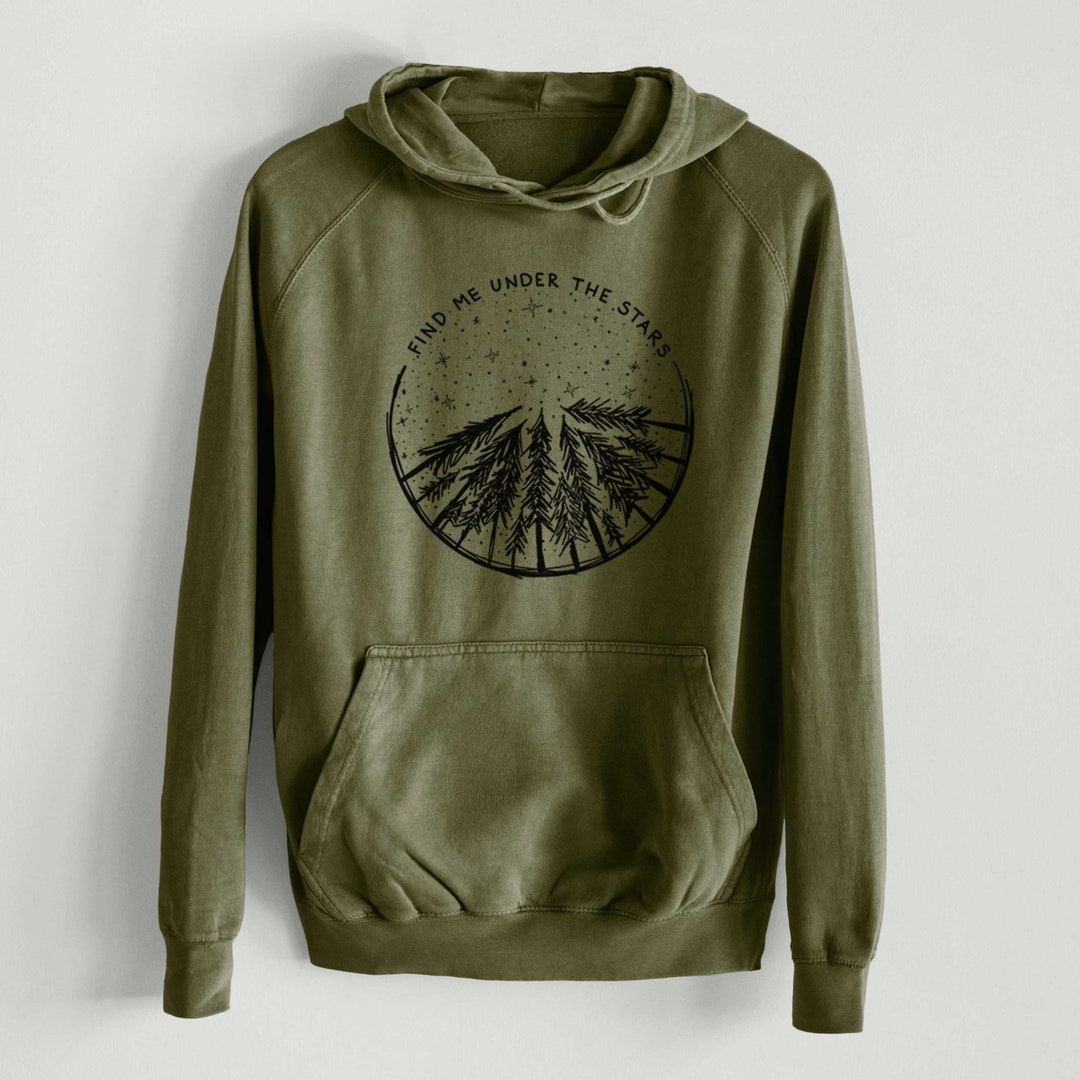 Find Me Under the Stars Vintage 100 Cotton Hoodie Sweatshirt Earth Day, Outdoor Shirt, Nature
