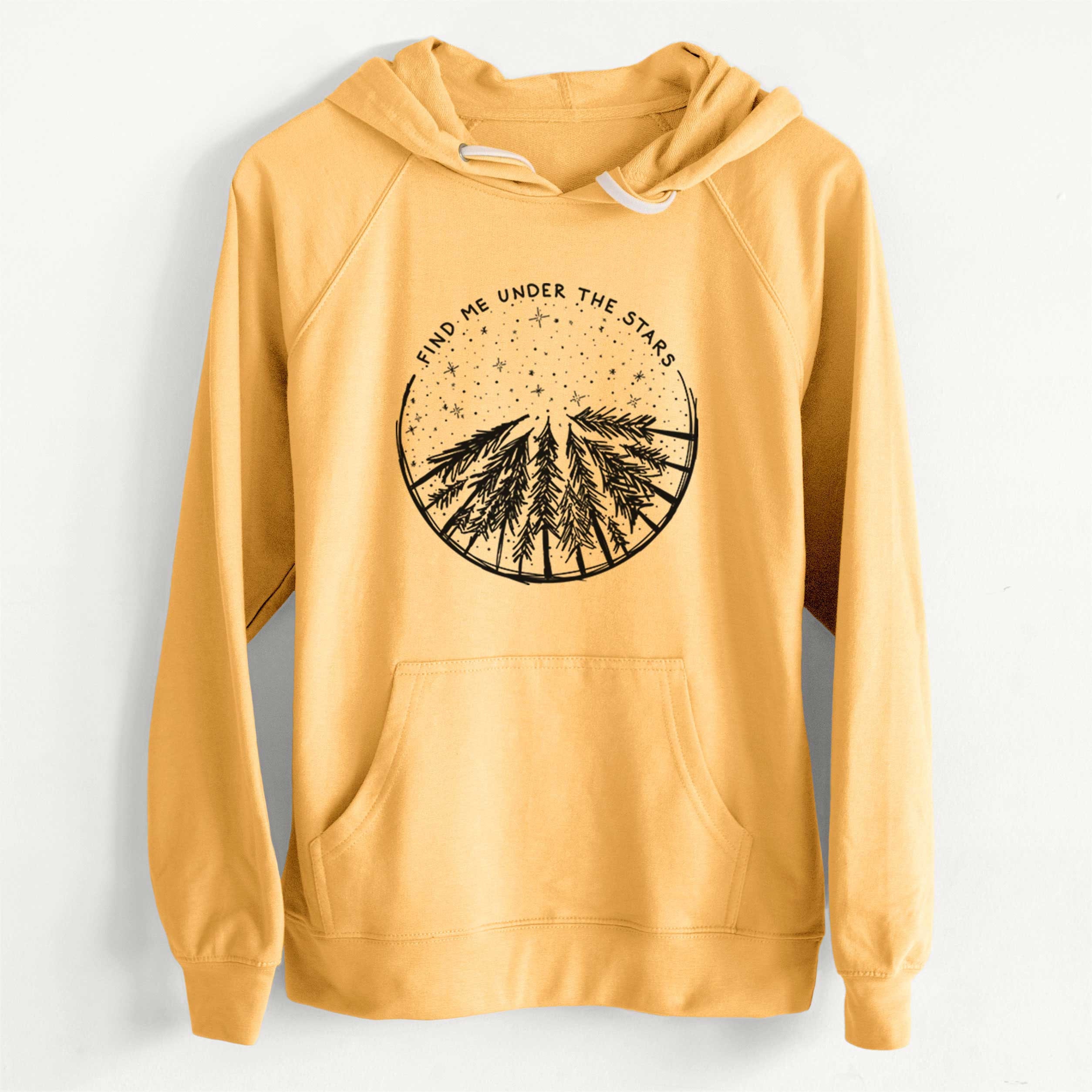 Find Me Under the Stars Loopback Terry Hooded Sweatshirt Lightweight, Slim Fit,unisex Hoodie